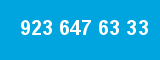 923 647 63 33 923 647 63 33
